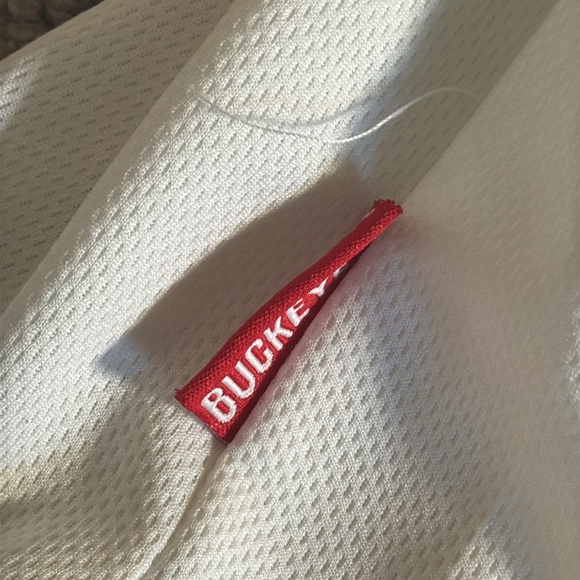 Ohio State University XL women’s sleeveless polo shirt white football buckeyes - Picture 6 of 8